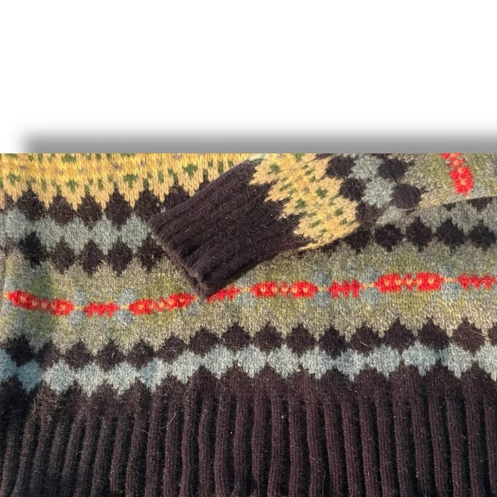J Crew VINTAGE 100% Lambswool Fair Isle Pullover Sweater - Picture 6 of 7